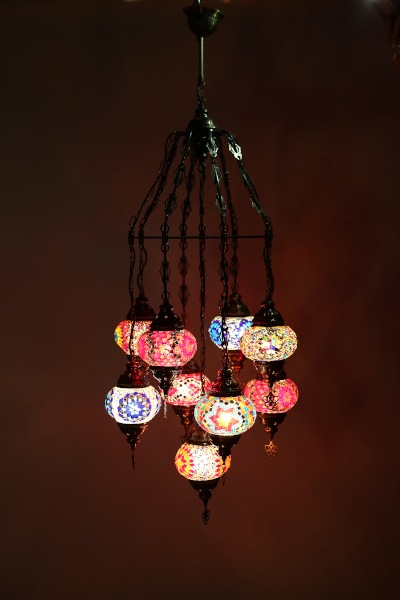 9in1 Antique No.2 Mosaic Laser Chandelier